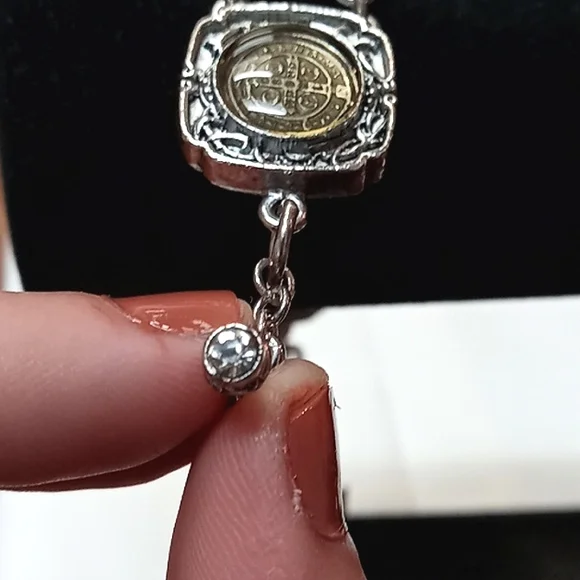 ✴ Virgins Saints & Angels Silver-tone San Benito Toggle Bracelet NEW! - Picture 7 of 16
